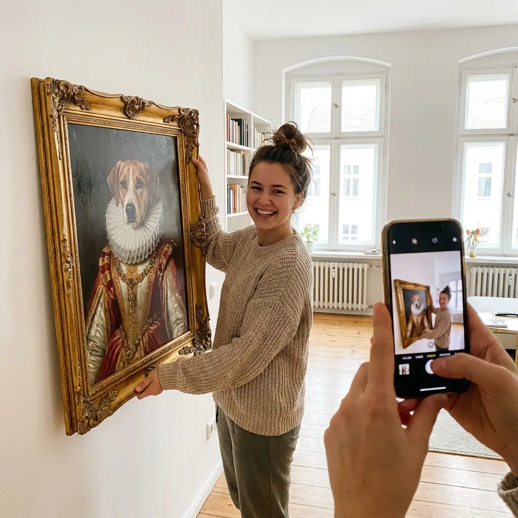 Royal-Portrait an der Wand